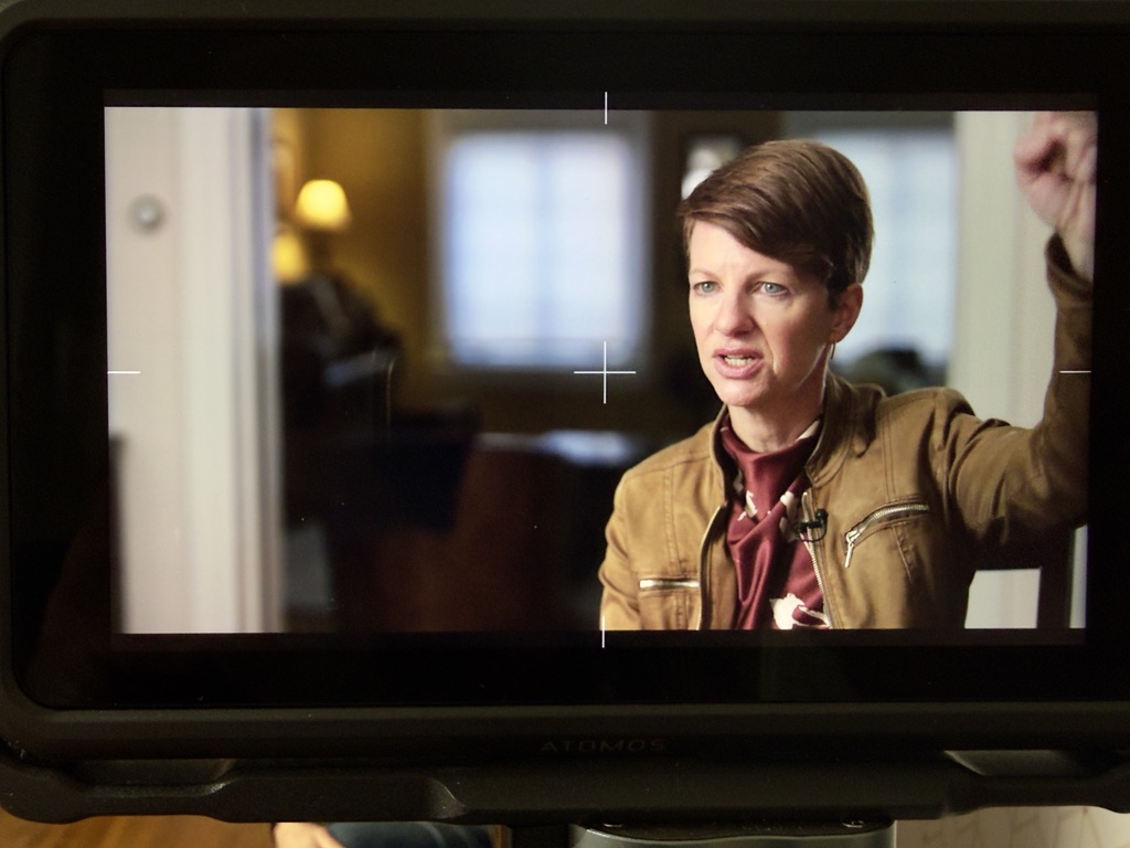 Amanda Ripley being interviewed