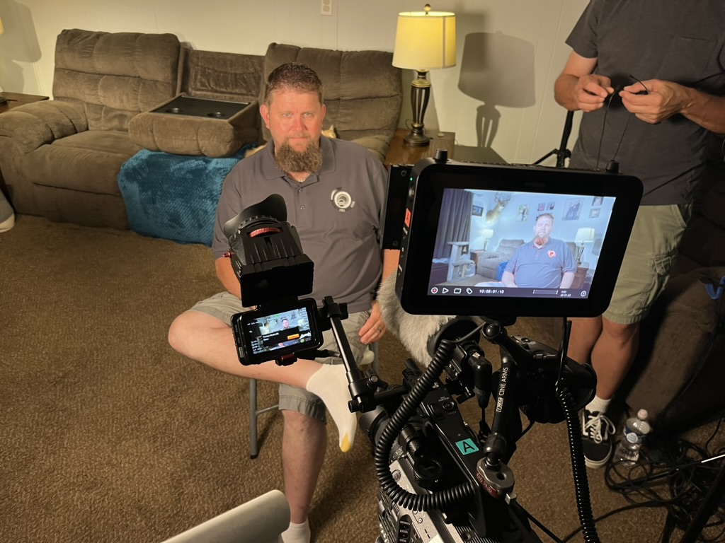 Wilk Wilkerson being interviewed